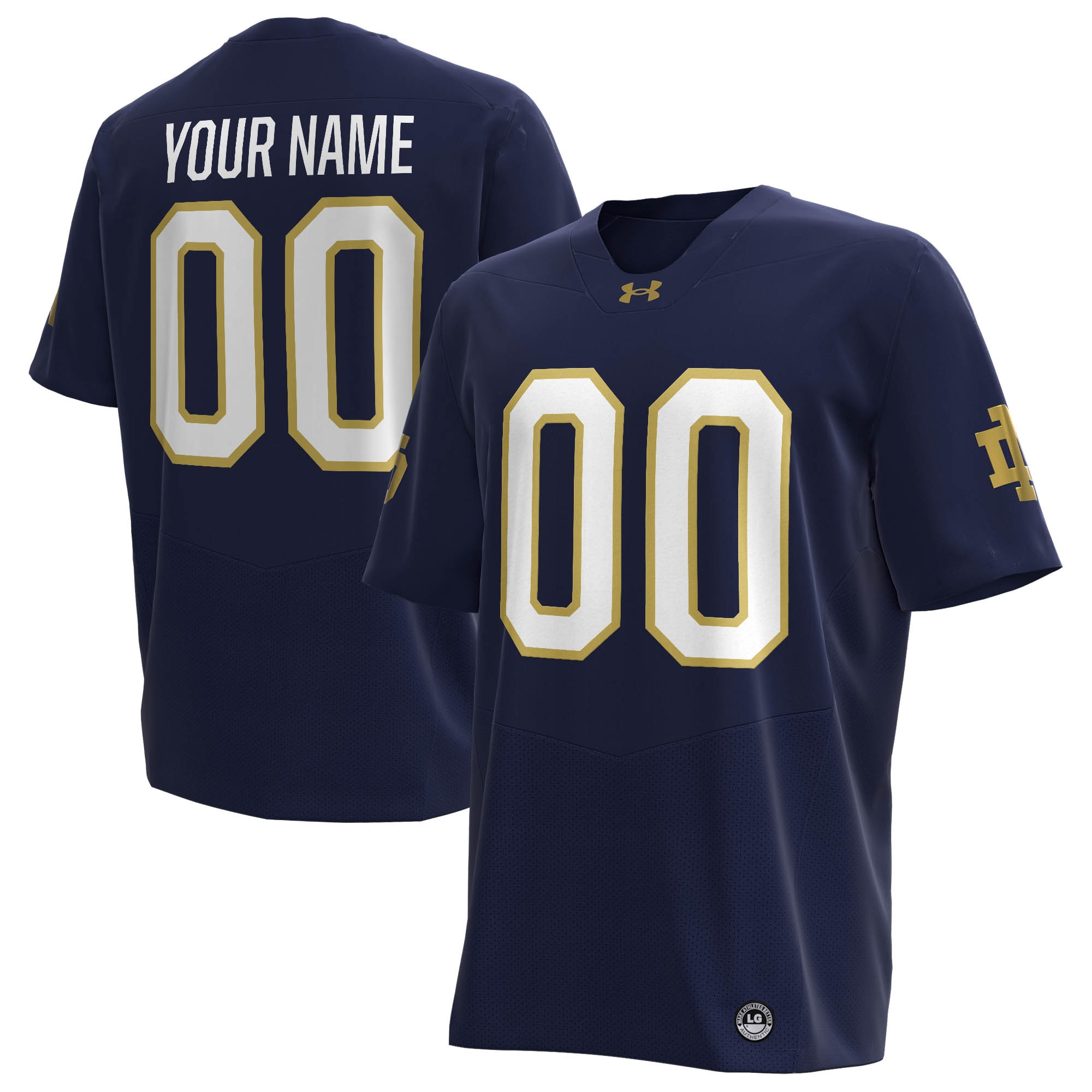 [NJP] Women's Notre Dame Fighting Irish Custom Replica Football Jersey - Navy