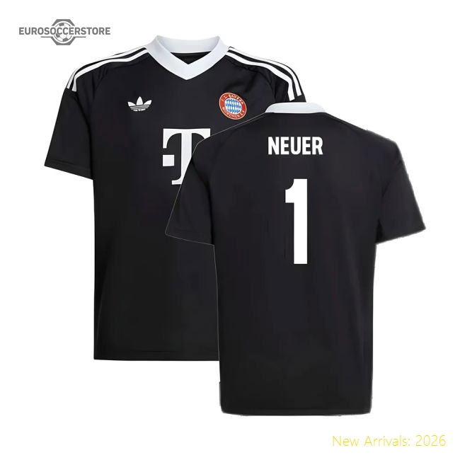 Popular 2024-2025 Bayern Munich Third Goalkeeper Shirt (Black) - Kids (Neuer