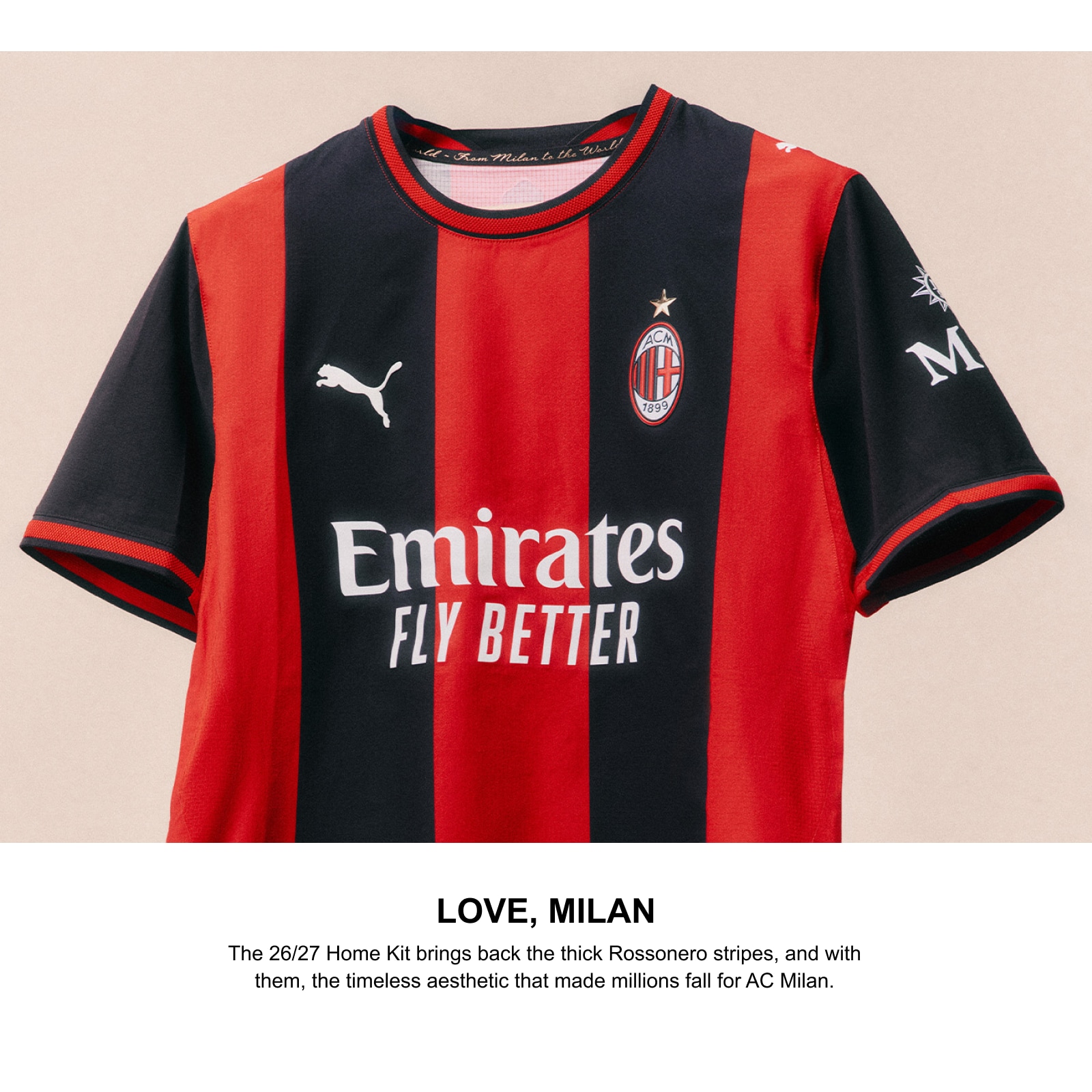 [SJH] AC Milan 2026/27 Home On-Field Authentic Jersey - Black/Red