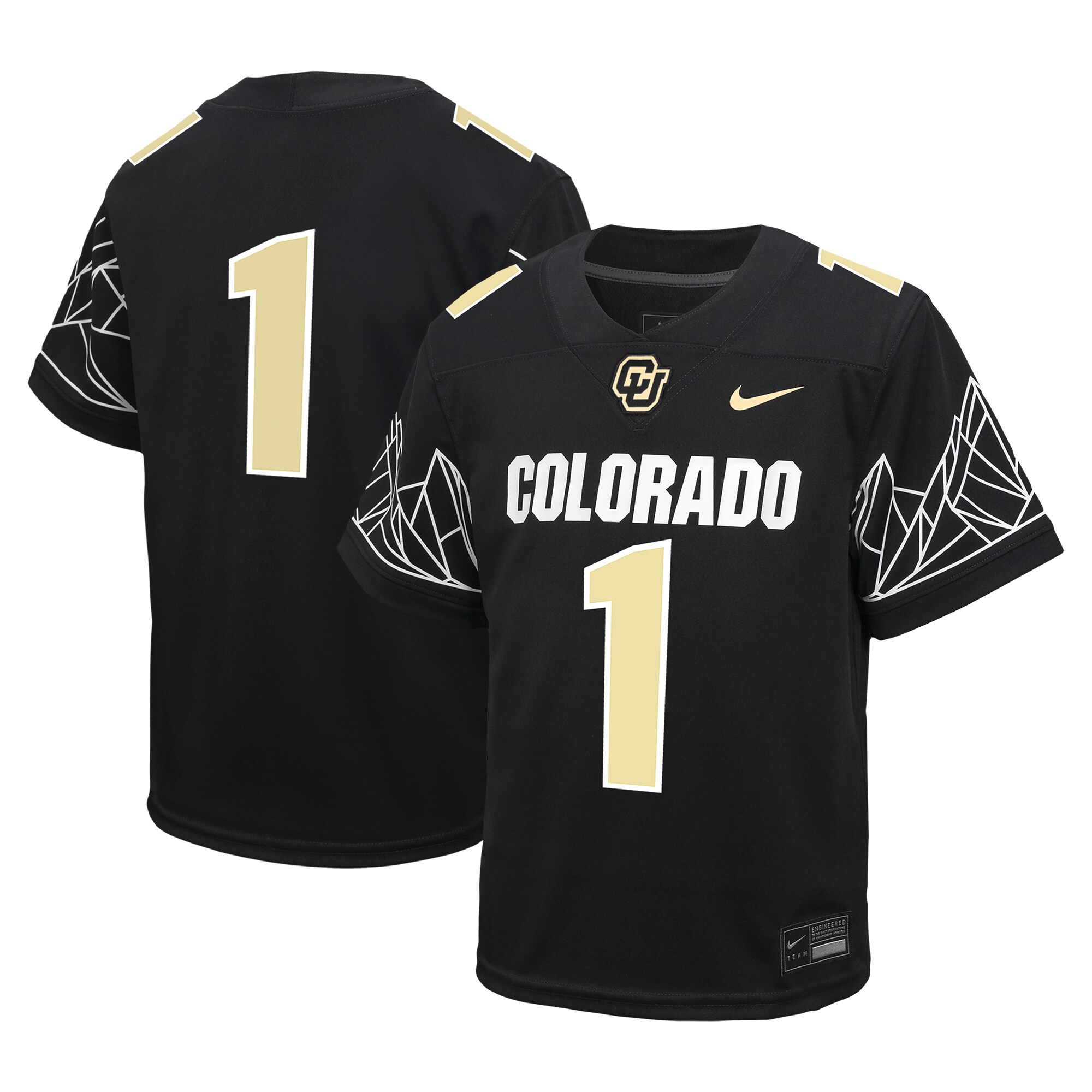 [NJP] Colorado Buffaloes Youth Untouchable Replica Jersey - Black