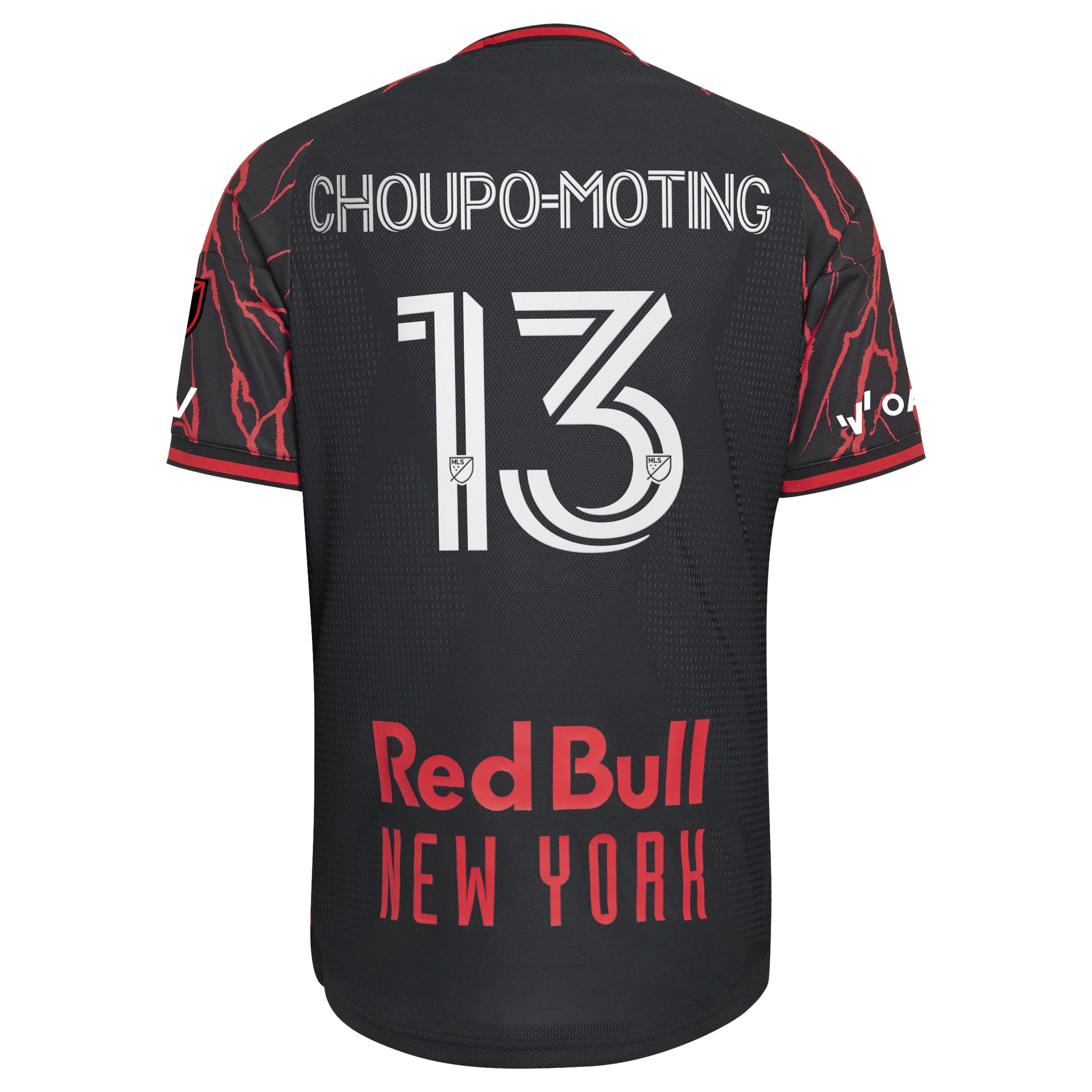[SJH] Eric Maxim Choupo-Moting New York Red Bulls 2026 The Rooted Kit On-Field Authentic Patch Jersey - Black