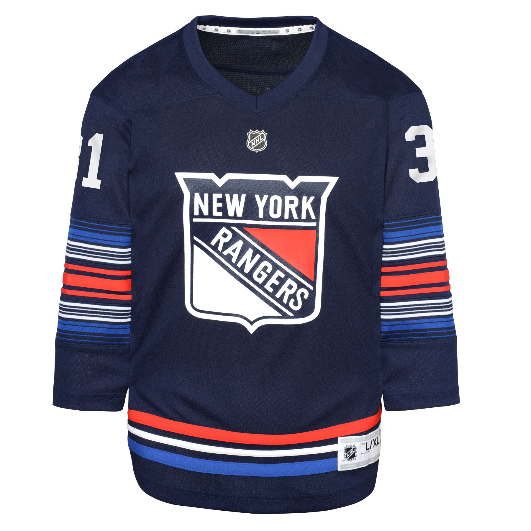 [SJH] Igor Shesterkin New York Rangers Youth Alternate Replica Player Jersey - Navy