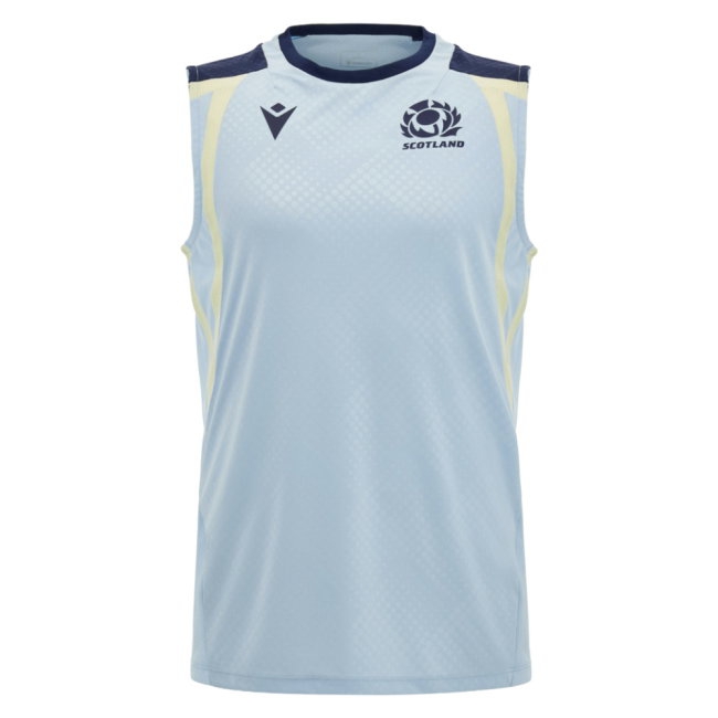 2026-2027 Scotland Rugby Sleeveless Poly Shirt (Blue) (Your Name)