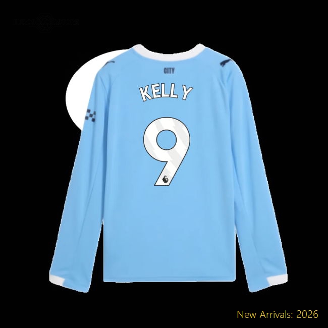 Man City Kids Non-toxic Kelly Jersey 2025-2026 Stretchy