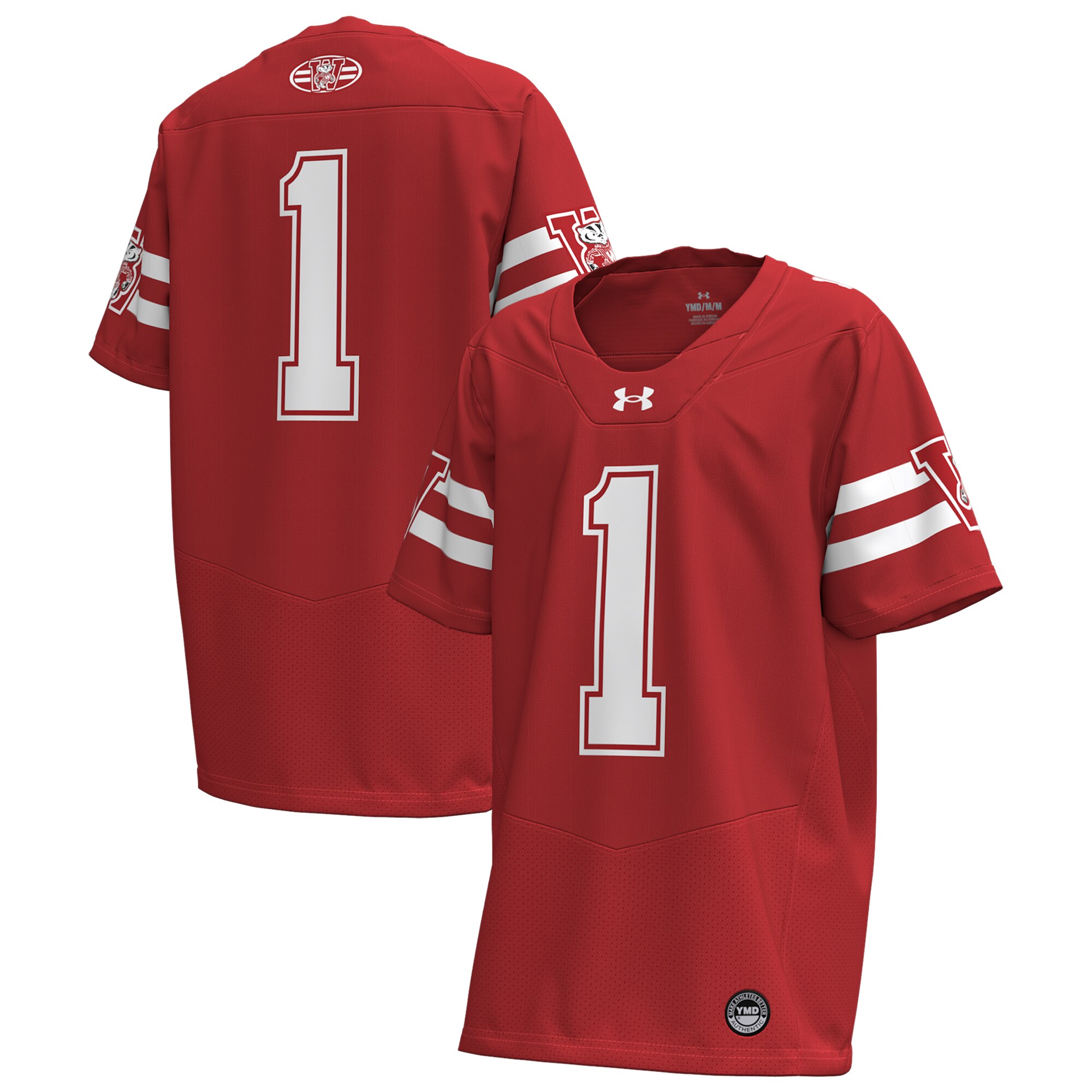 [DDG] Wisconsin Badgers Youth 1980 Throwback Home Replica Game Jersey - Red