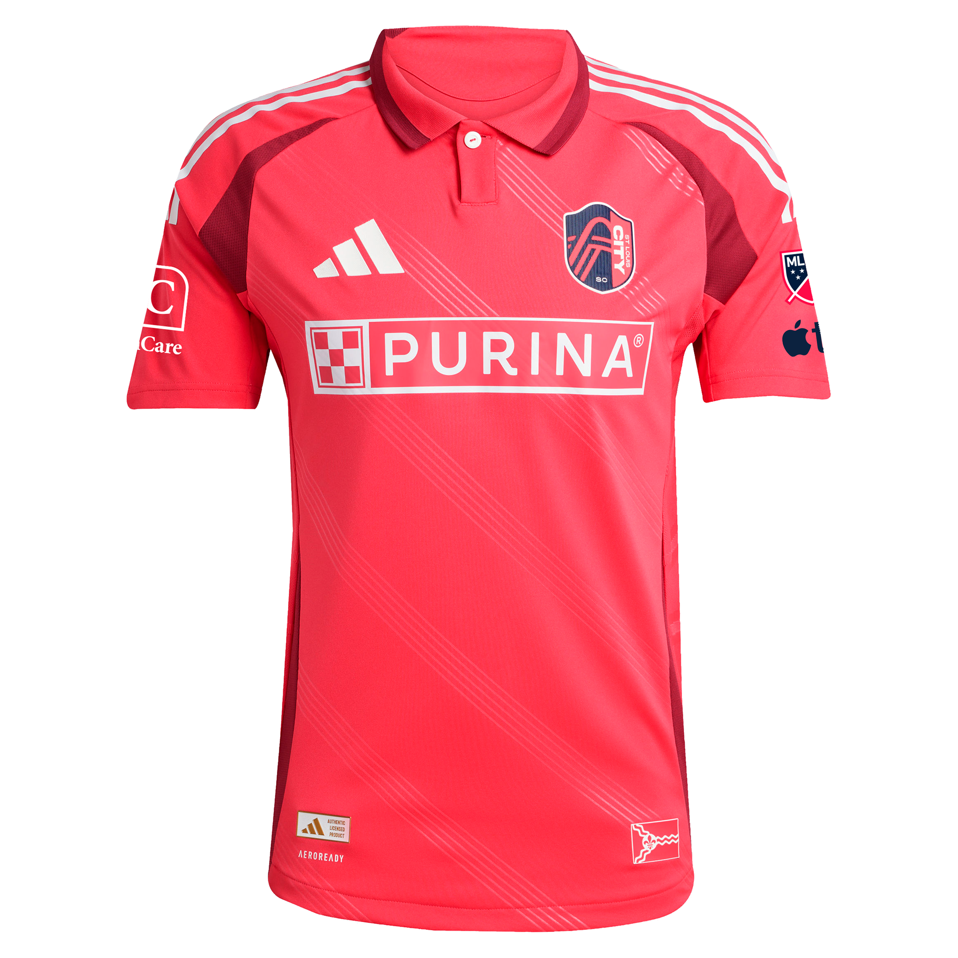 [JED] St. Louis CITY SC 2025 Forever CITY Red On-Field Authentic Jersey - Red