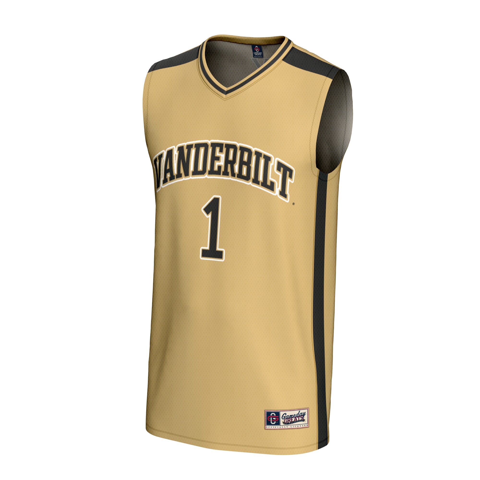 [DDG] Vanderbilt Commodores GameDay Greats Youth Lightweight Collegiate Basketball Fashion Jersey - Gold
