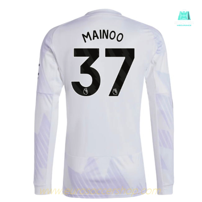2025-2026 Man Utd Long Sleeve Away Shirt (Mainoo 37)