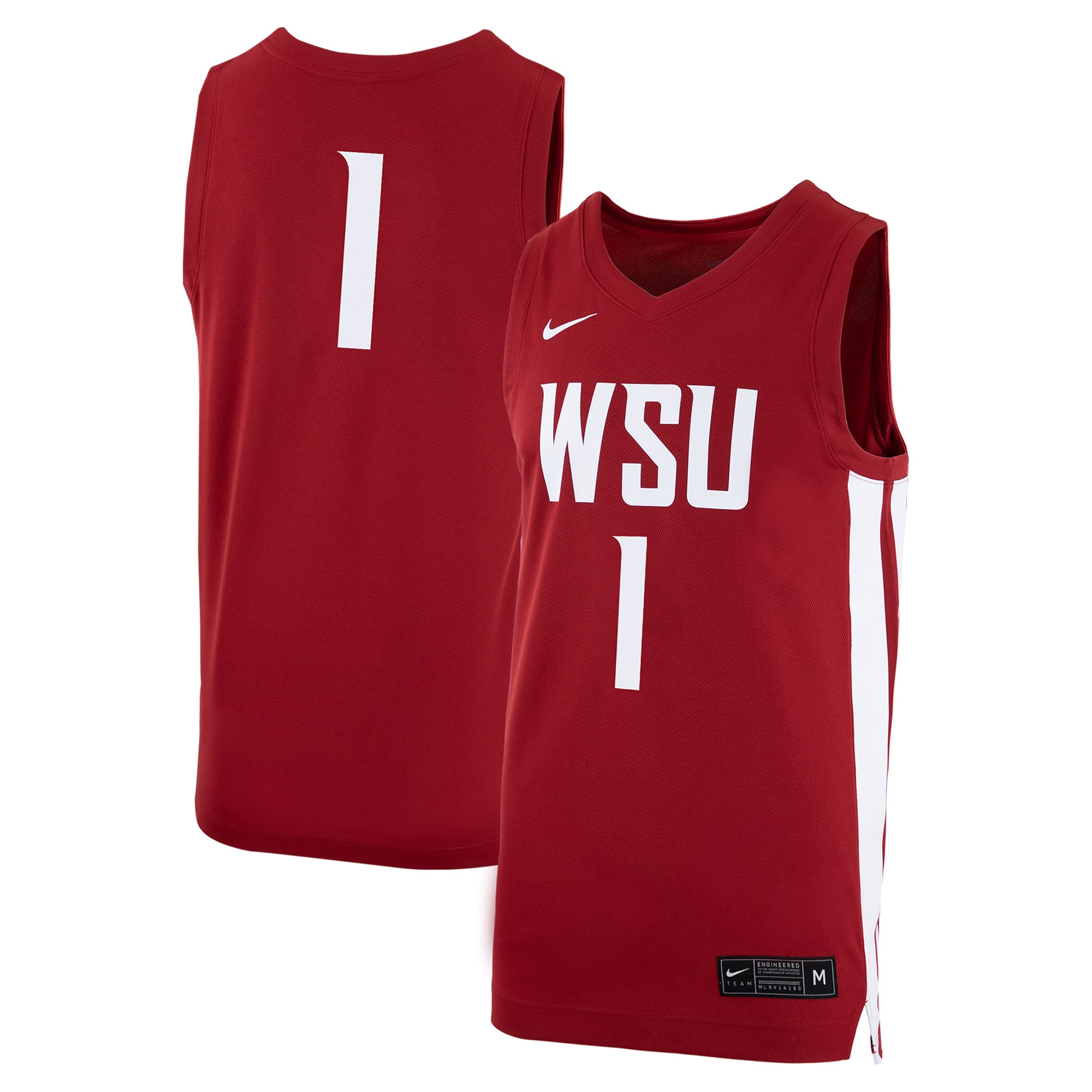 [NJP] Washington State Cougars Logo Replica Basketball Jersey - Crimson