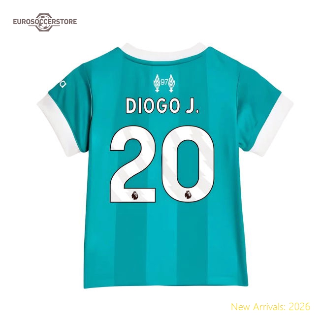 Gentle Mini Liverpool Diogo J. Jersey 2025-2026 Quick-dry