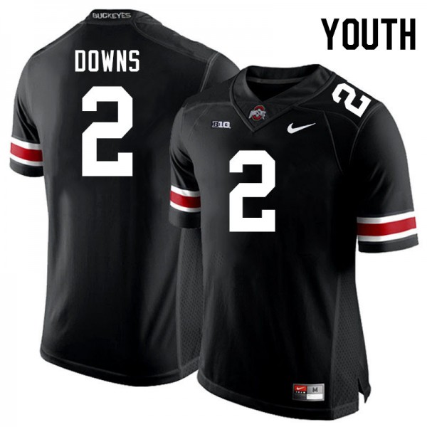 Youth Ohio State Buckeyes #2 Caleb Downs Black Nike Stitch Jersey