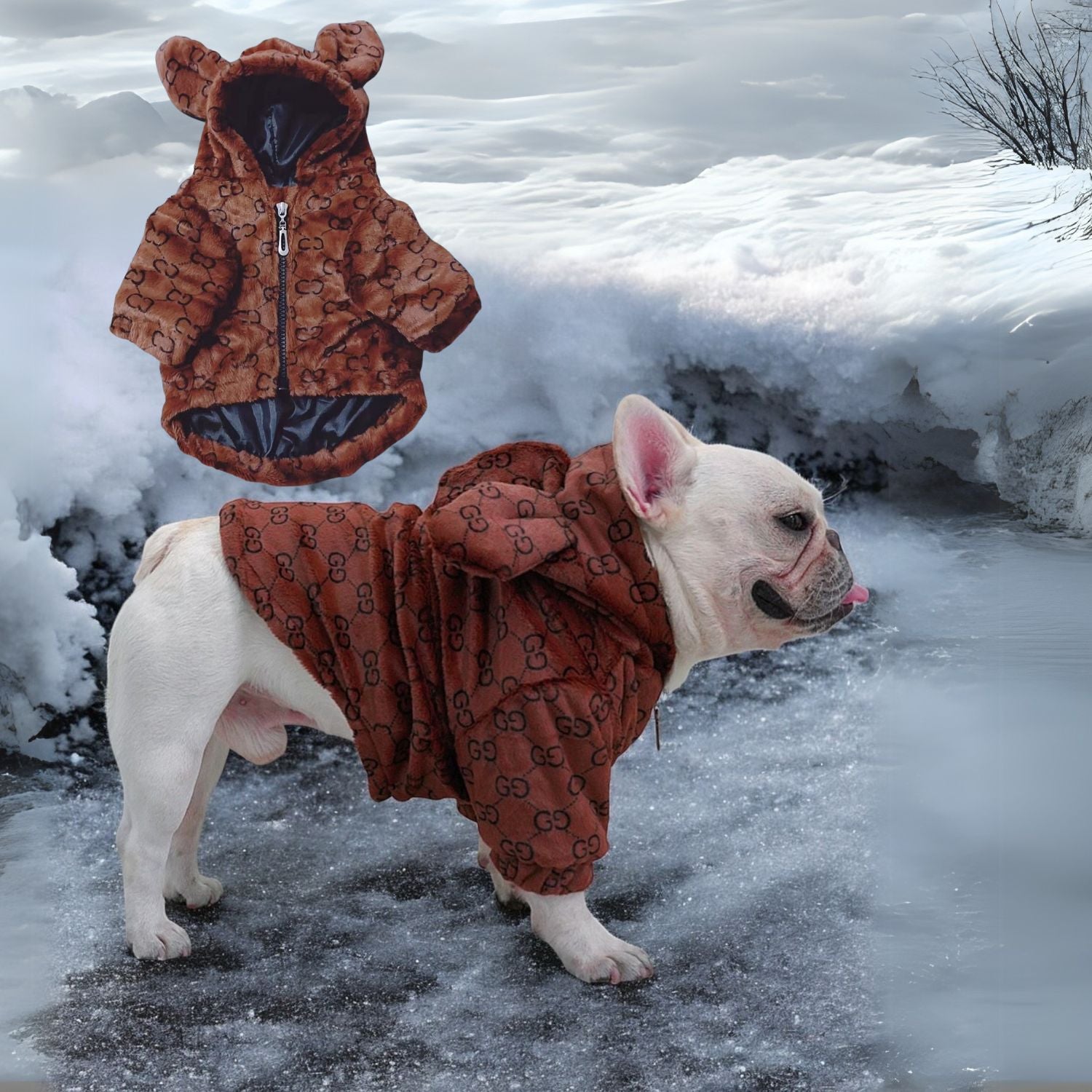Premium Durable Premium French Bulldog Bear Hoodies for Pet Enthusiasts
