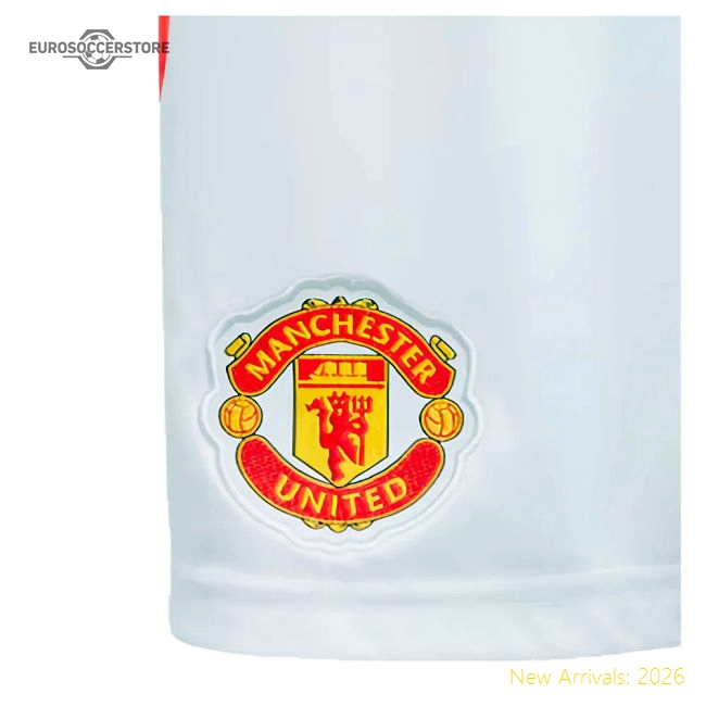 Authentic 2024-2025 Man Utd Home Shorts (white) - Kids - Premium