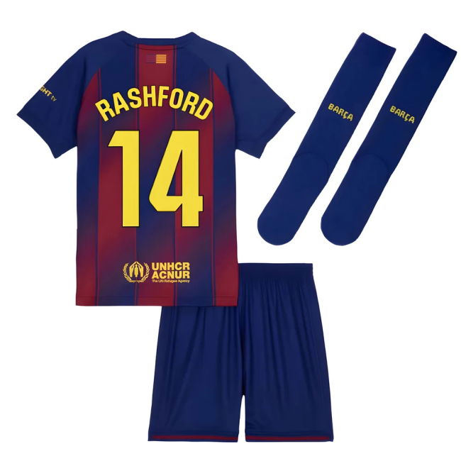 Professional 2025-2026 Barcelona Home With Retro Design - Captain
