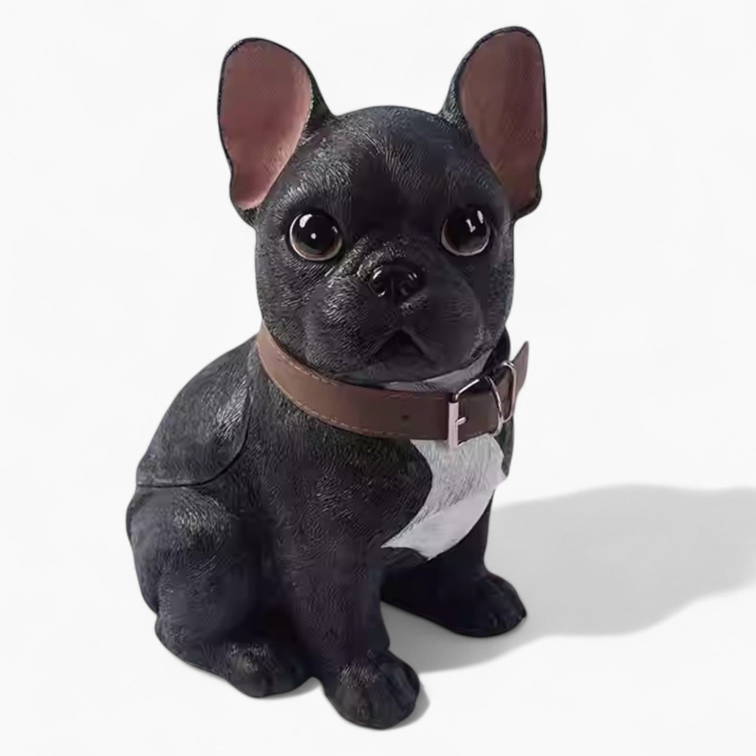 Nosepull Frenchie Tissue Box Holder – Cute Resin Dog Napkin Dispenser