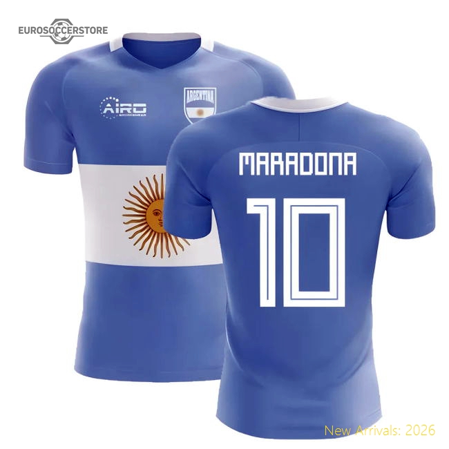 2025-2026 Argentina Flag Concept Football Shirt (Maradona 10)