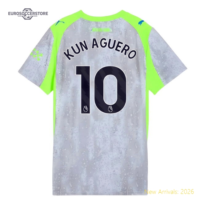 2025-2026 Man City Womens Refined Jersey Kun Aguero Performance Fabric