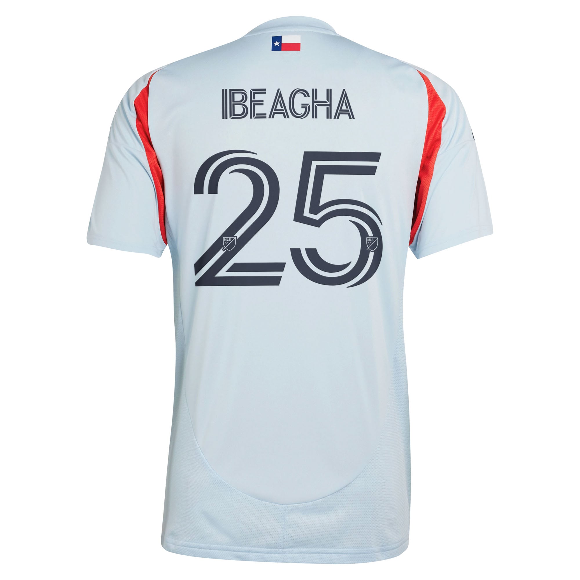 [SJH] Sebastien Ibeagha FC Dallas 2025 The Inferno Kit Replica Player Jersey - Light Blue