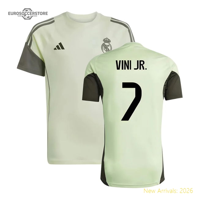 Supporter 2025-2026 Real Madrid Training Tee (Almost Lime) - Kids (Vini Jr
