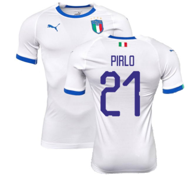 2018-2019 Italy Away Evokit Away Shirt (Pirlo 21) Euro Euro