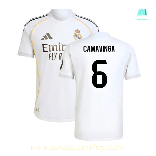 2025-2026 Real Madrid Authentic Home Shirt (Camavinga 6)