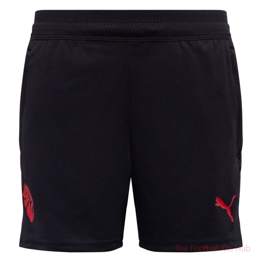 AC Milan Training Shorts - PUMA Black/For All Time Red Kids