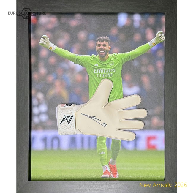 Premium Arsenal Fc Raya Signed Glove (framed) - Premium Quality