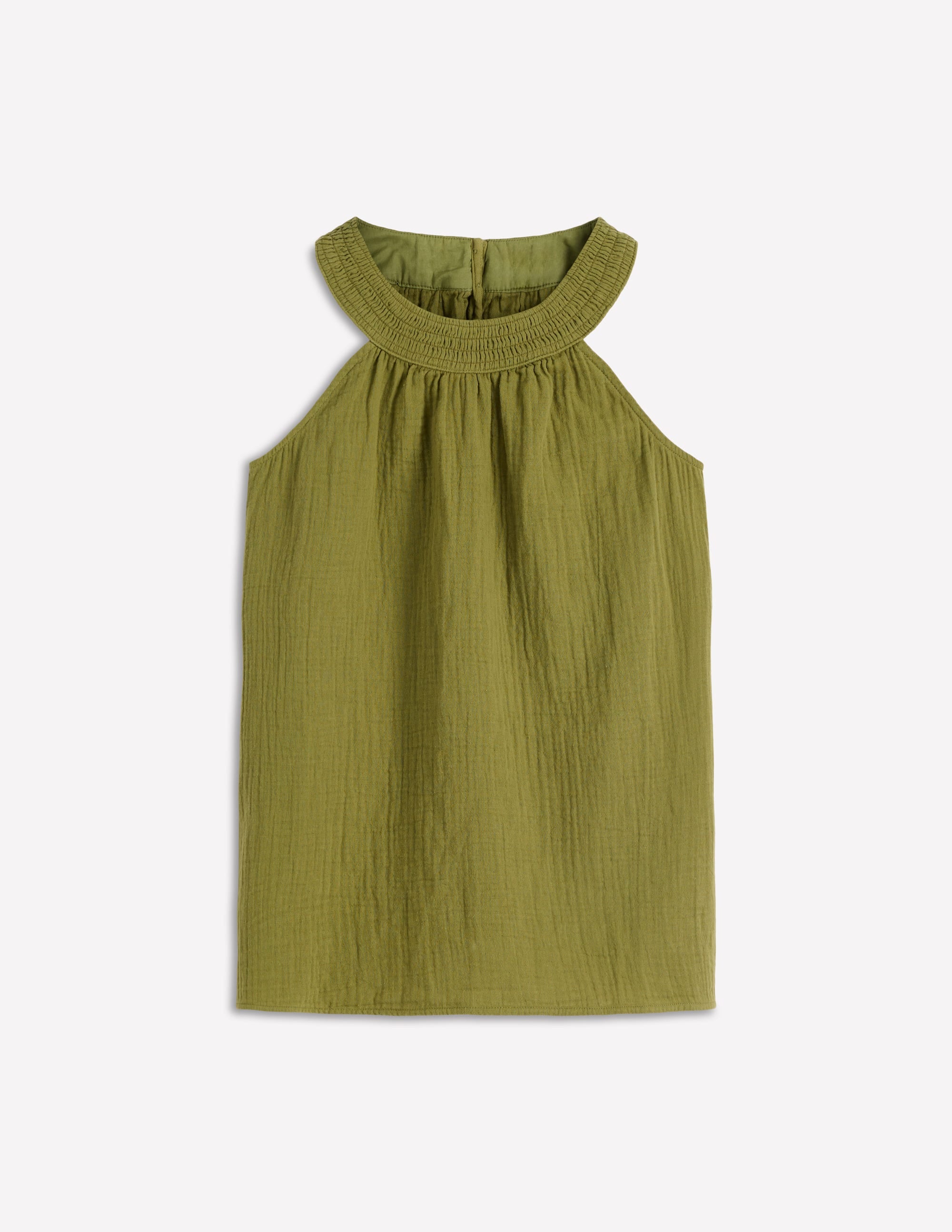 Halter-neck Double Cloth Top