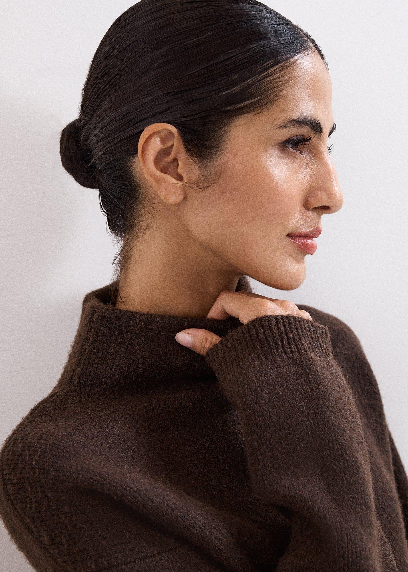 Zoe Warm Handle Funnel Neck Jumper