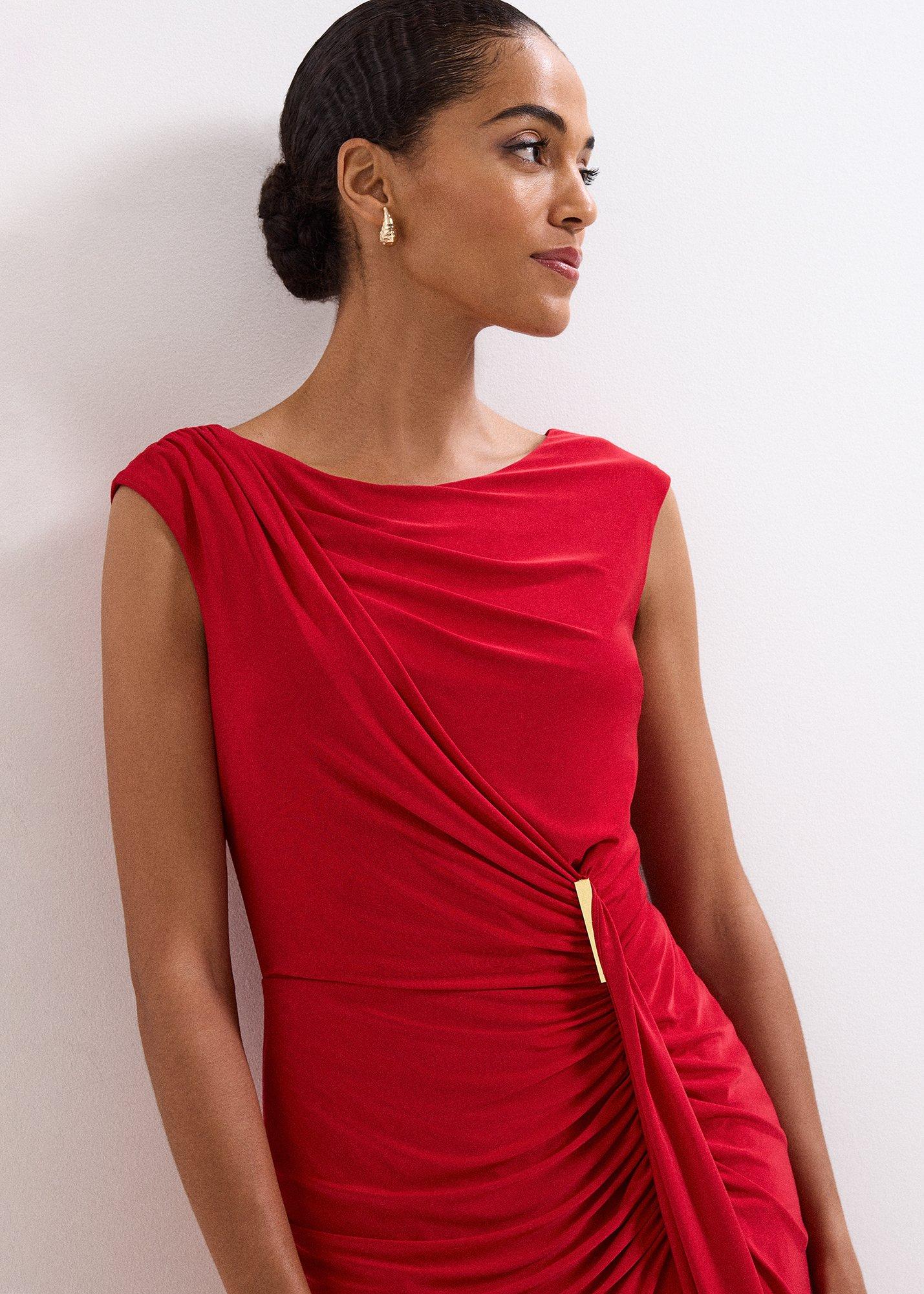 Petite Donna Red Maxi Dress