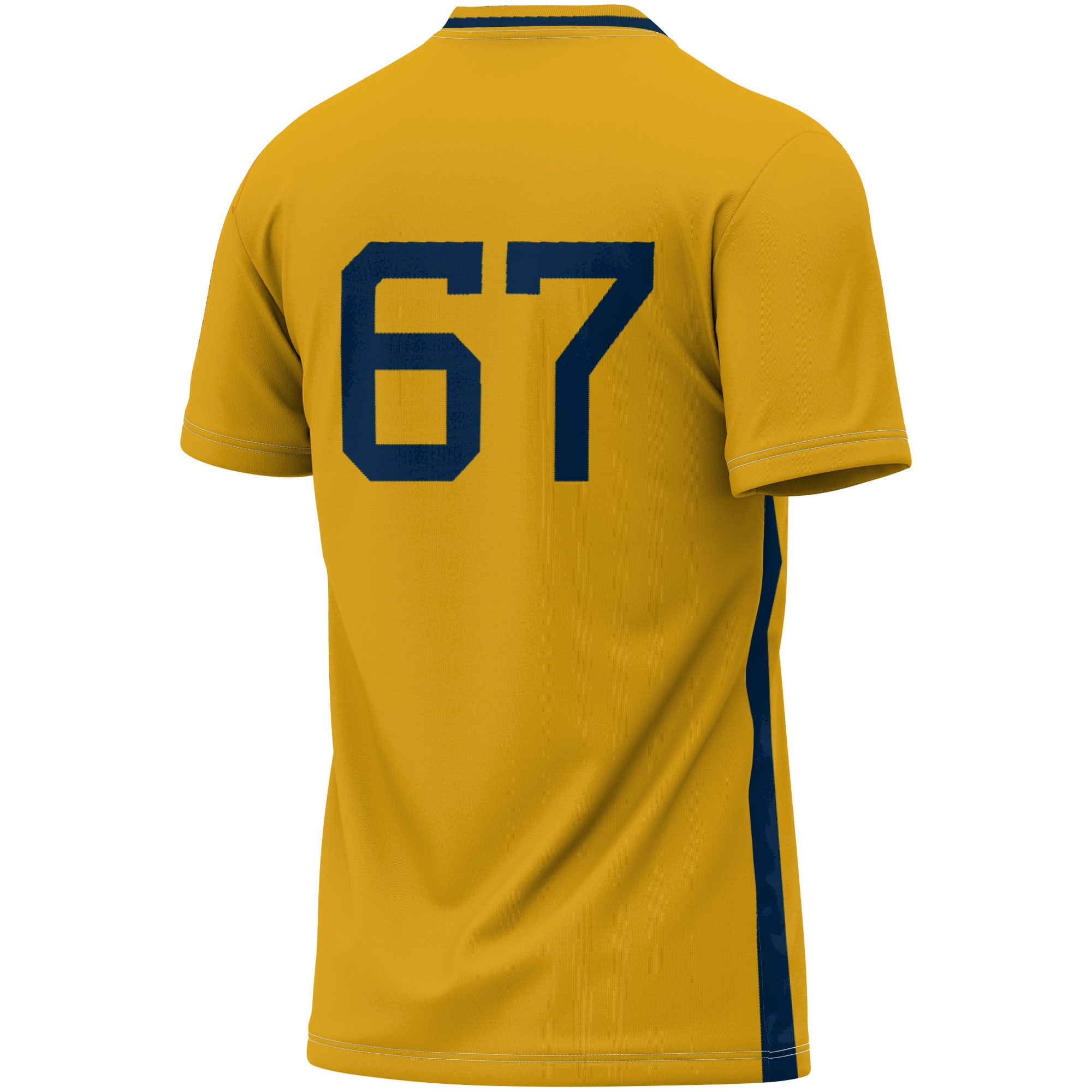 [SJH] West Virginia Mountaineers GameDay Greats Unisex Lightweight Soccer Fashion Jersey - Gold