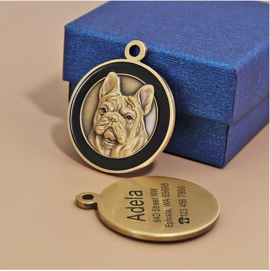 Personalized Engraved ID Tag for French Bulldog