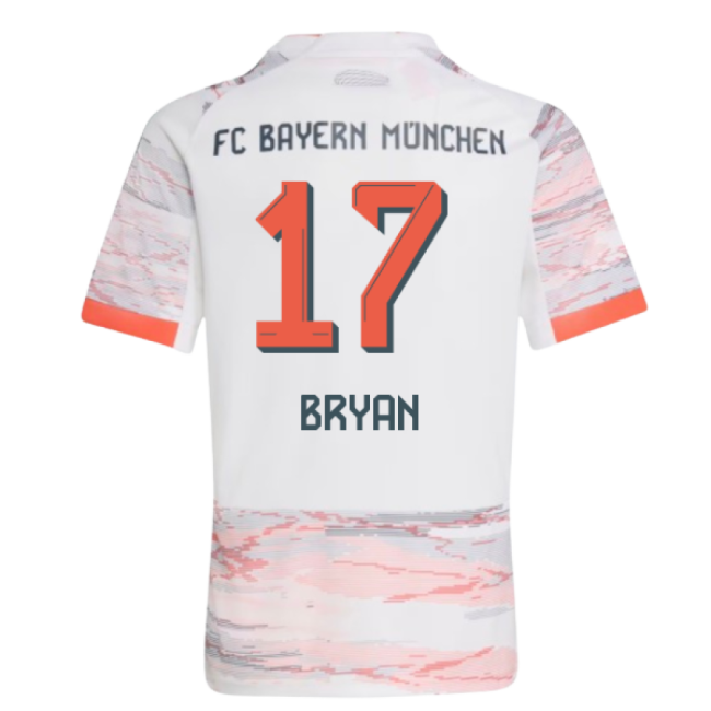 Official 2025-2026 Bayern Munich Away Shirt (Kids) (Bryan 17)