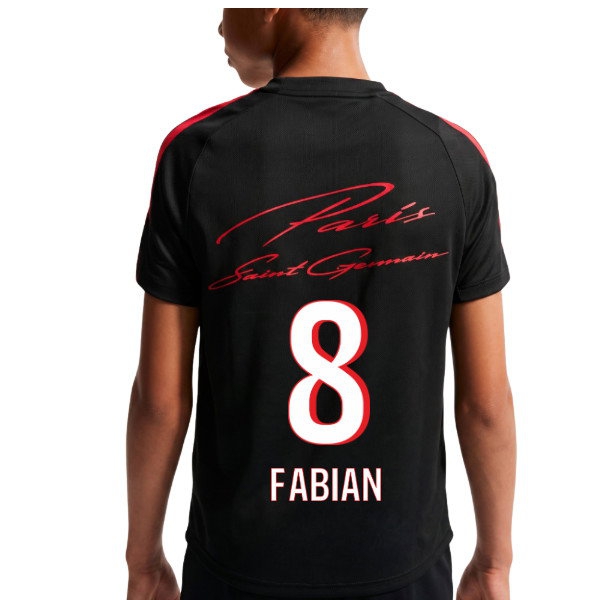 [DDJ] 2026-2027 PSG Strike Training Shirt (Black) - Kids (Fabian 8)