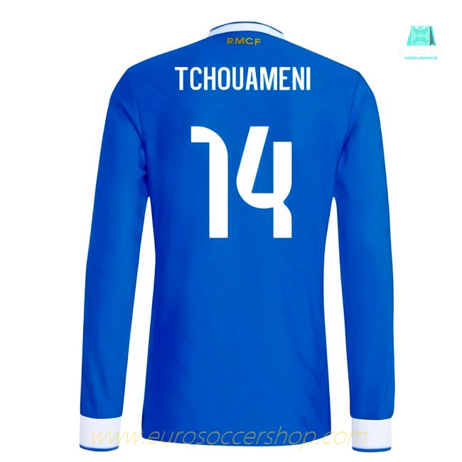 2025-2026 Real Madrid Authentic Long Sleeve Third Shirt (Tchouameni 14)