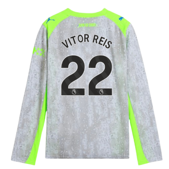 match worn 2025-2026 Man City Long Sleeve Third Shirt (Kids) (Vitor...