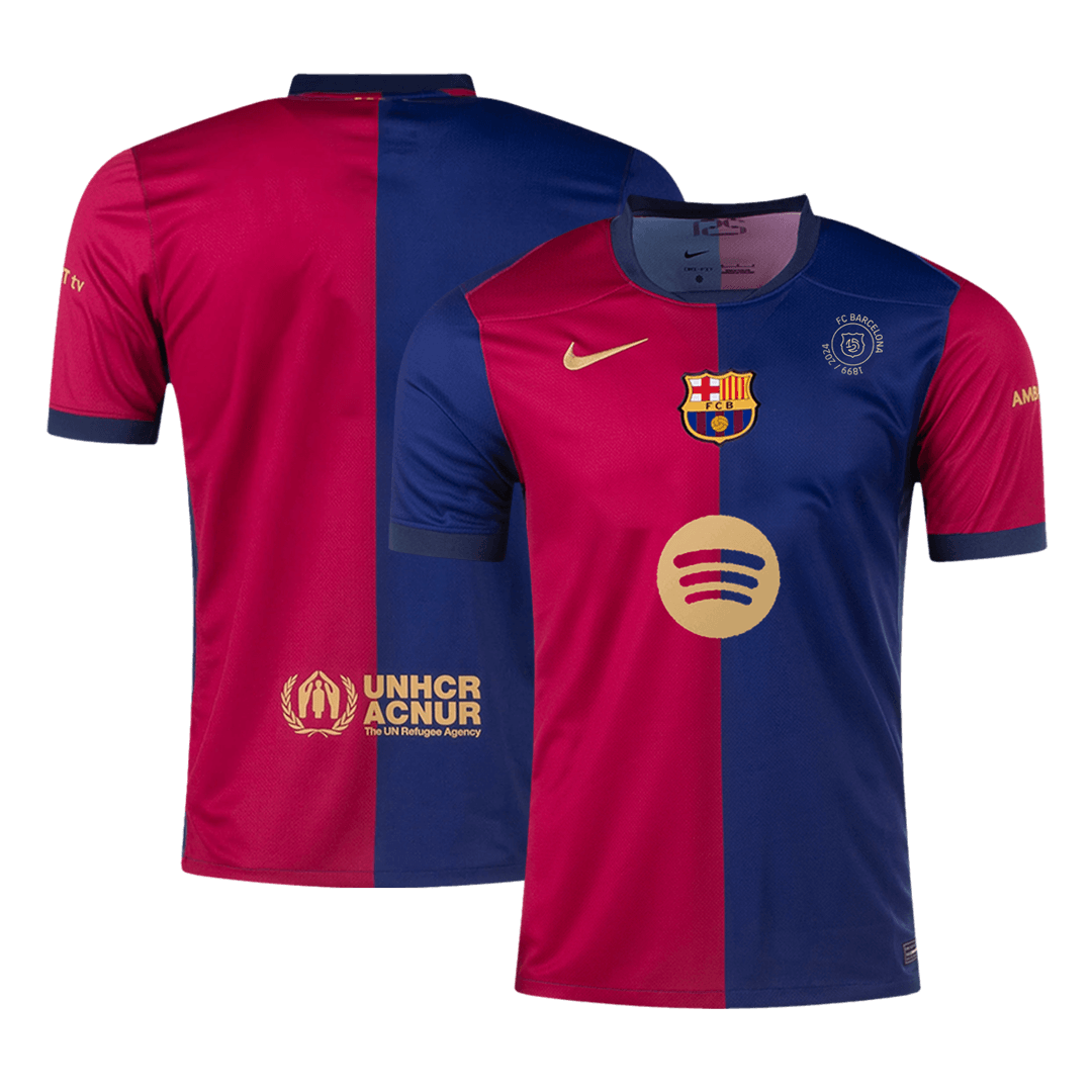 Barcelona Home Soccer Jersey 2024/25 - 125th Anniversary(Spotify Logo