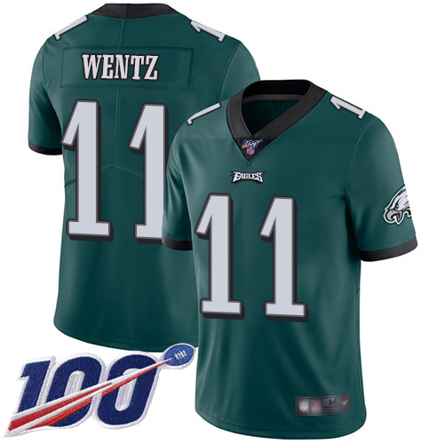 NFL PHI Eagles Carson Wentz #11 Green Limited Game Jersey - Premium