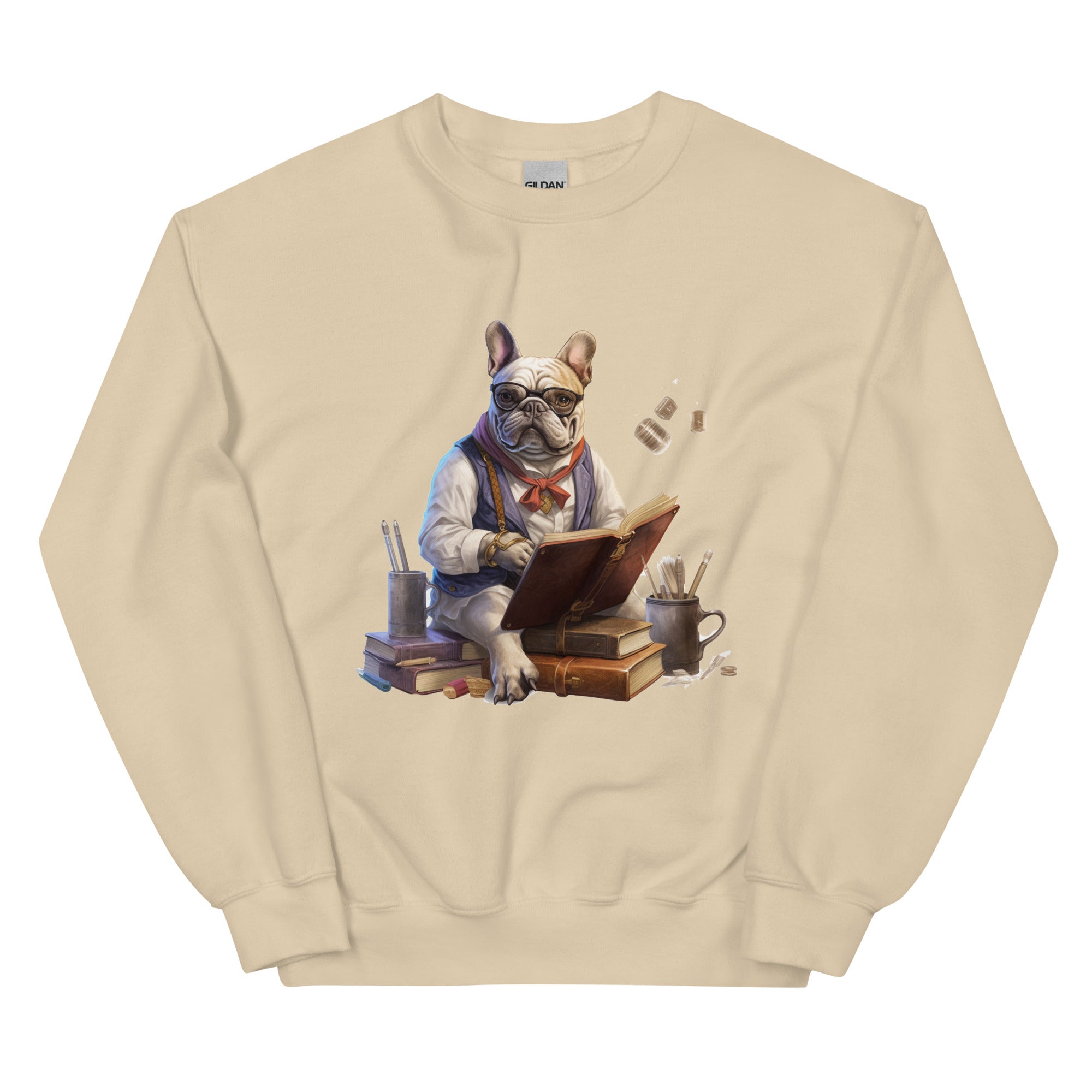 Premium Professor Frenchie - Unisex Crew Neck Sweatshirt for Pet