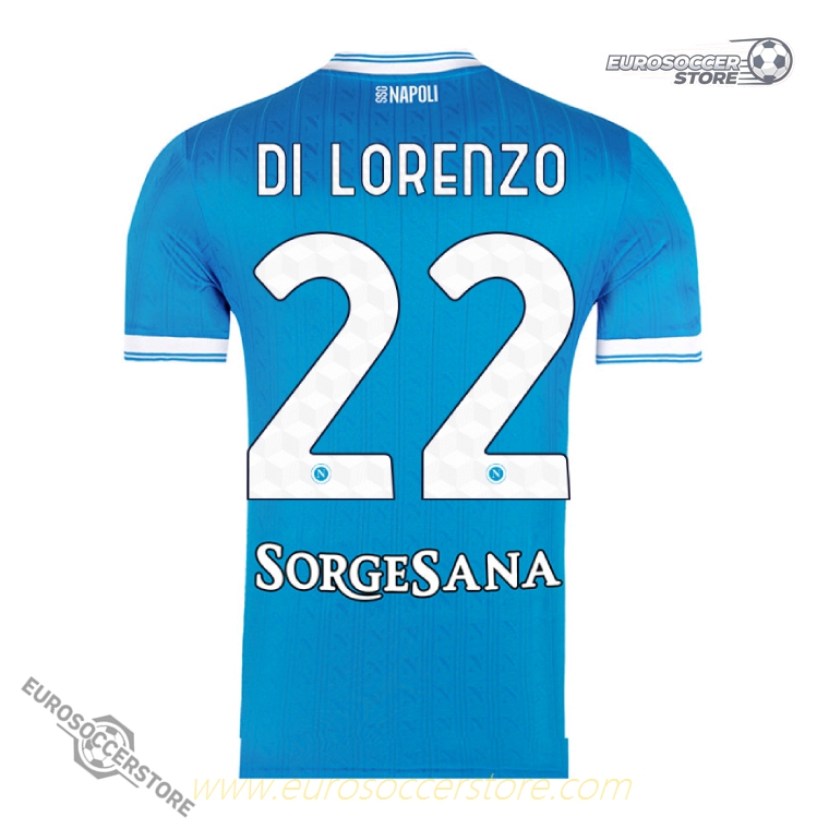 Napoli's 25-26 Home Jersey Featuring DI LORENZO 22