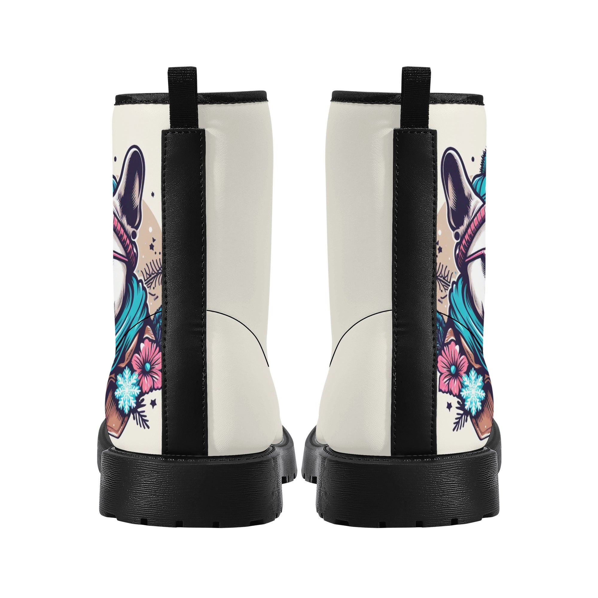 Trendy Stylish Molly - Casual Leather Boots For Frenchie Fans