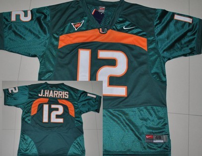 Men's None Green 2024 moisture wicking Jacory Harris #12 game jersey