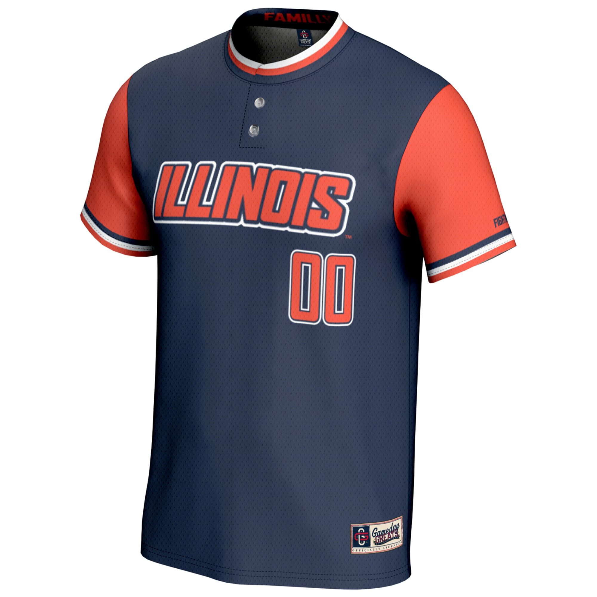 [DDG] Illinois Fighting Illini GameDay Greats Youth NIL Pick-A-Player Lightweight Softball Jersey - Navy