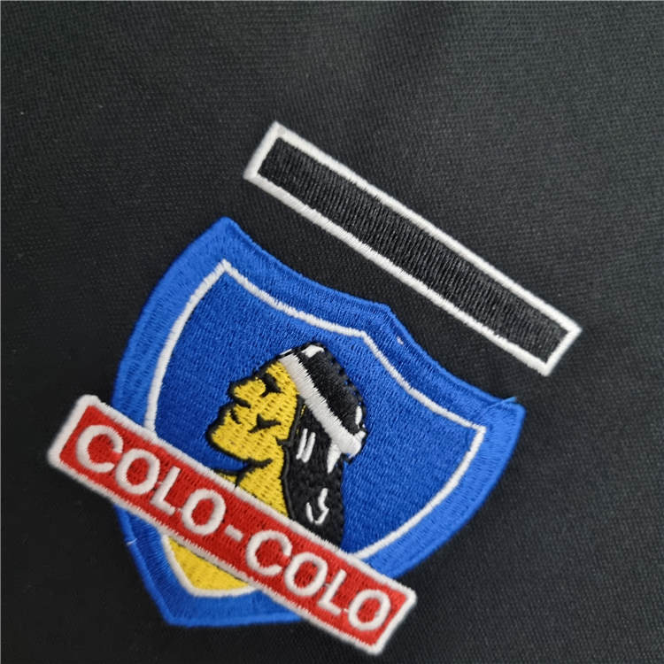 Colo-Colo Retro Soccer Jersey 1999 Black Away Football Shirt -