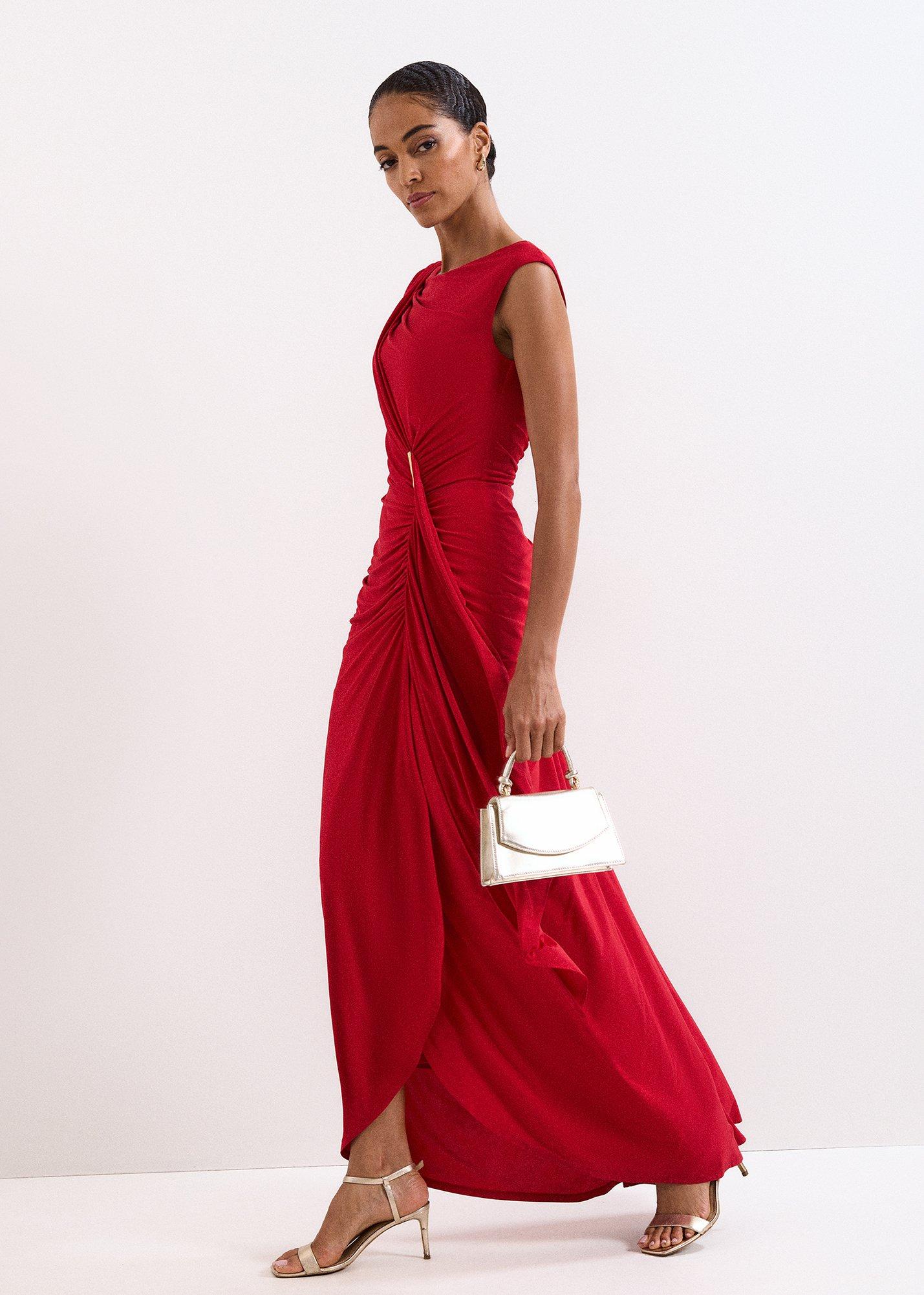 Petite Donna Red Maxi Dress