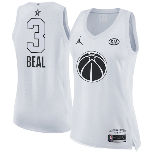 WAS #3 Bradley Beal Authentic 2018 Icon NBA Jersey - White Swingman