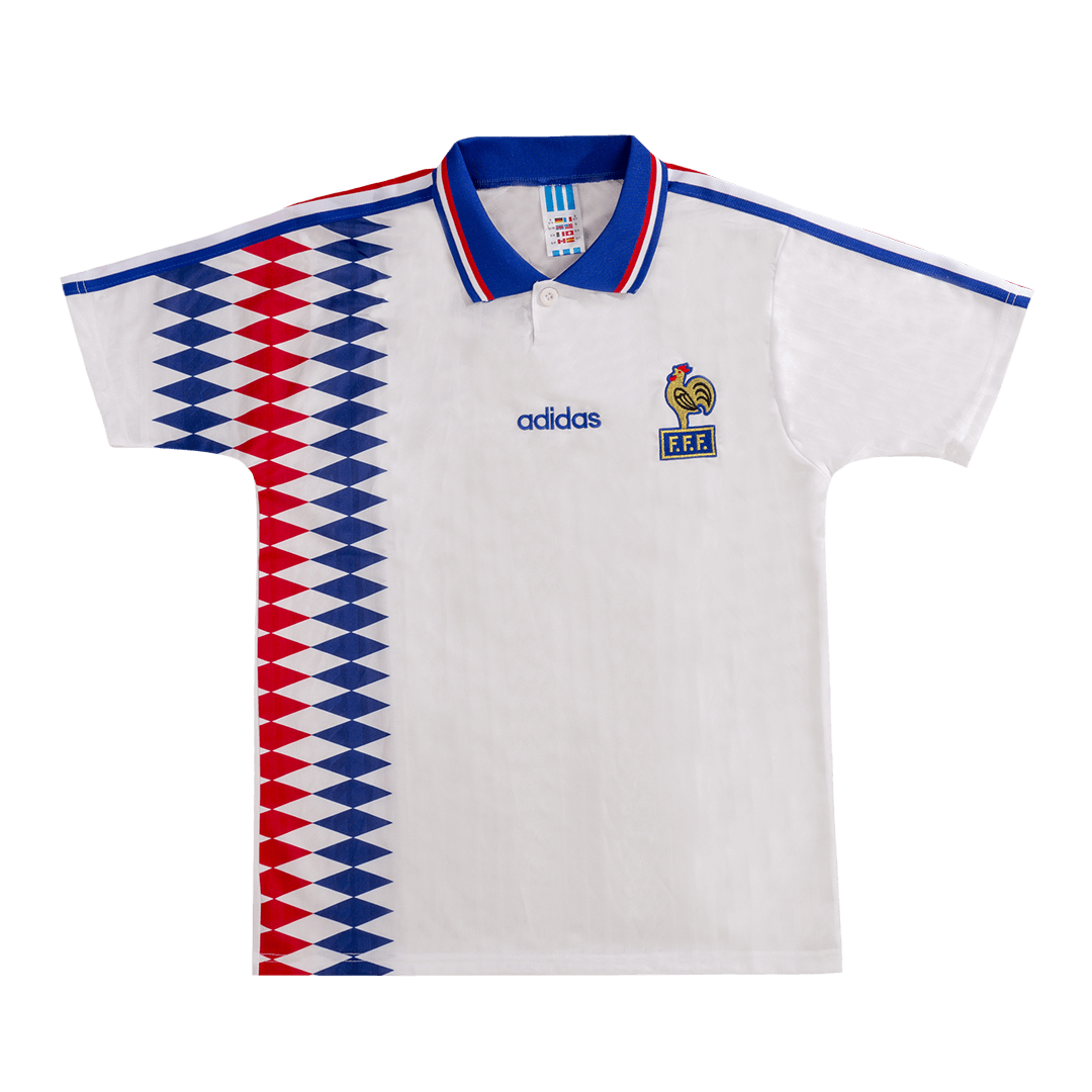 Retro 1994 France Away  Soccer Jersey Authentic Kit