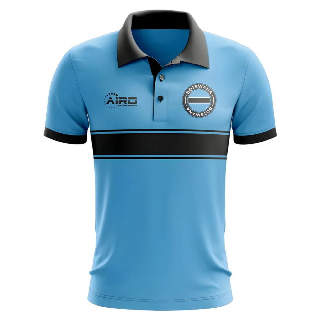Premium-Quality Tournament-Edition Botswana Concept Stripe Polo Shirt