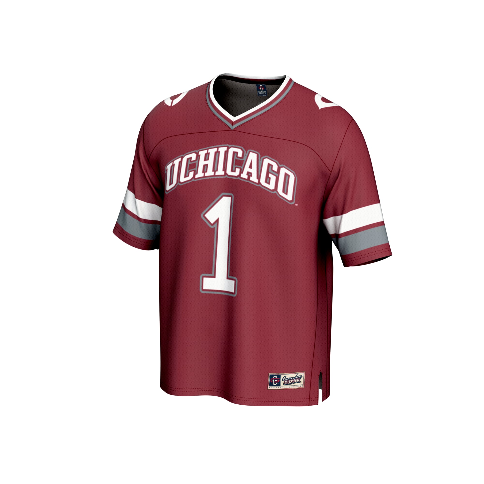 Youth #1 Maroon UChicago Maroons Lightweight Collegiate Football Fashion Jersey