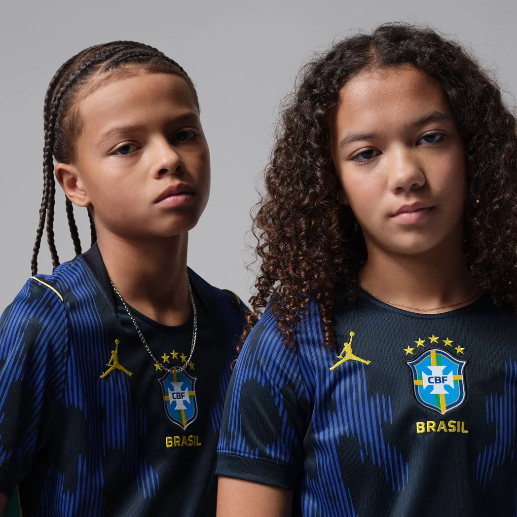 2026 Brazil Away Kids World Cup jersey [JEP]